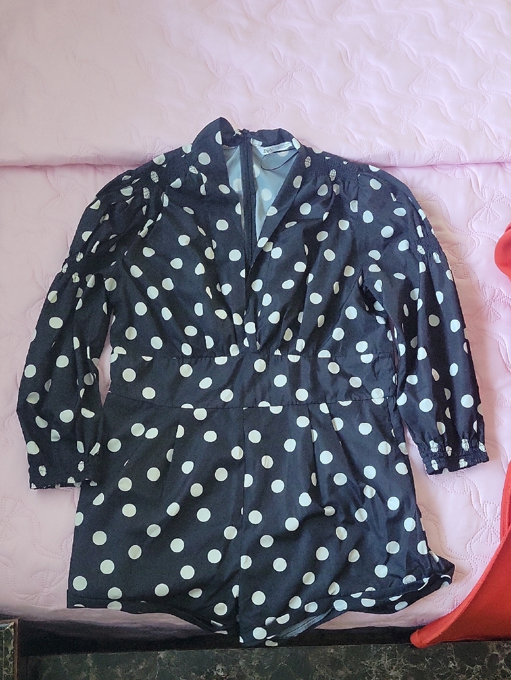 Zara Black and White Polka Dot Dress